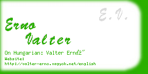 erno valter business card